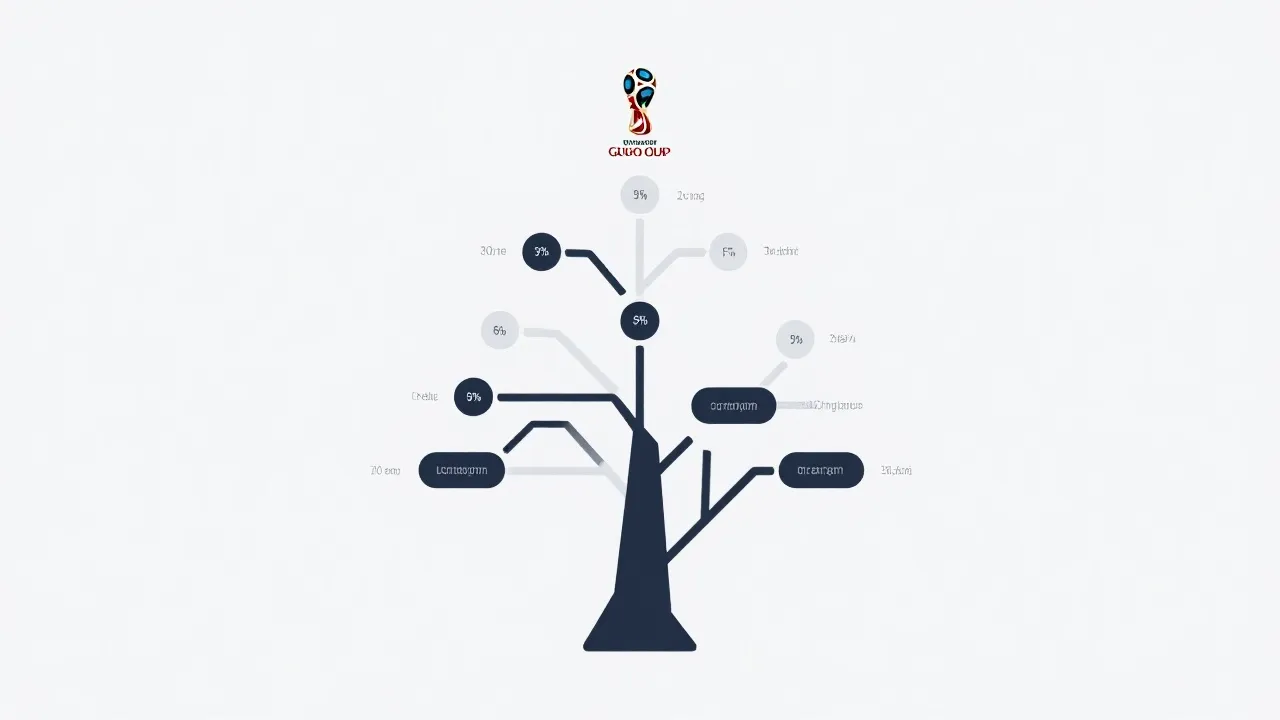 世界杯淘汰赛对阵路径与爆冷概率节点示意图